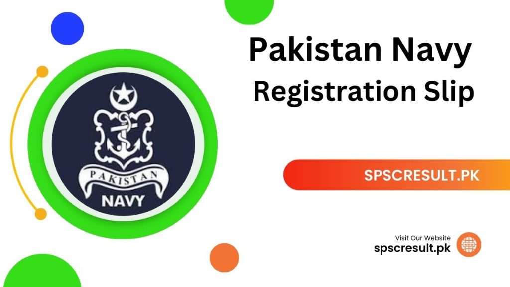 Pakistan Navy Registration Slip 2024 Download PDF